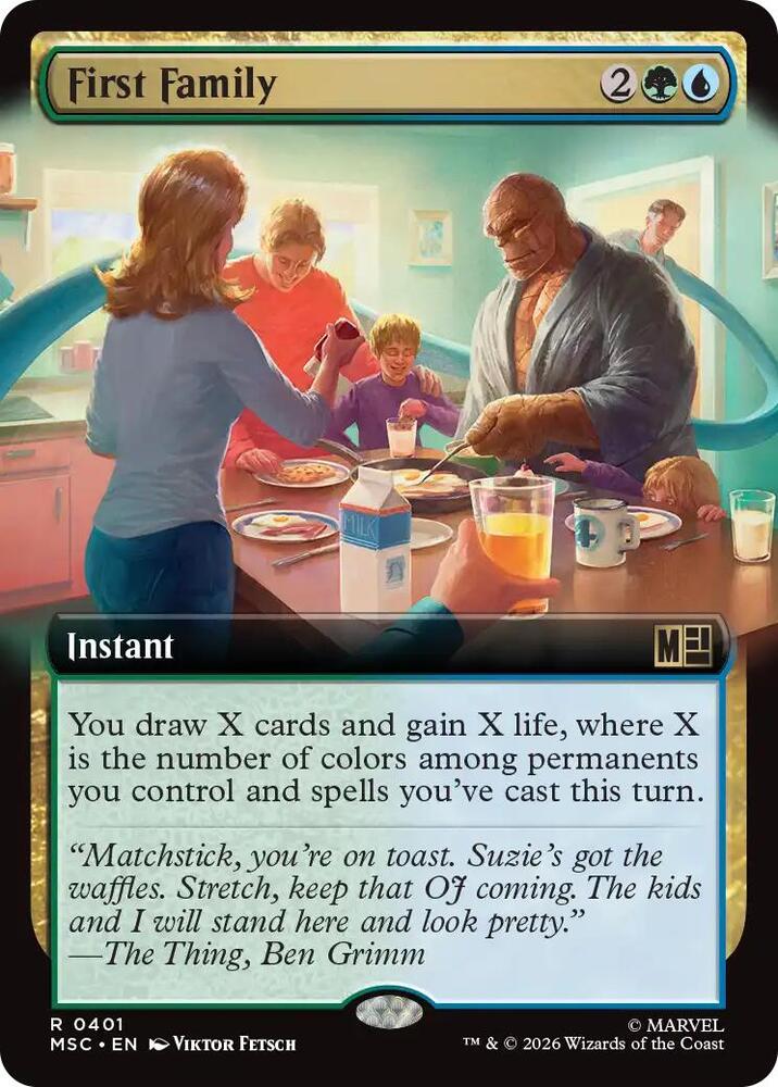 First Family Extended Art 401 (Commander: Marvel Super Heroes)  - Extended Art | Good Games Morley