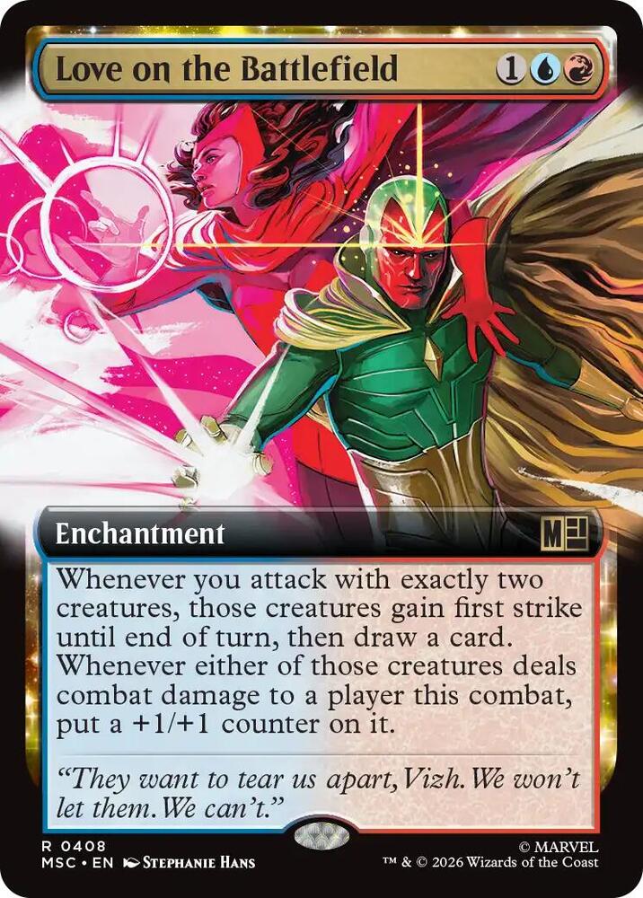 Love on the Battlefield Extended Art 408 (Commander: Marvel Super Heroes)  - Extended Art | Good Games Morley