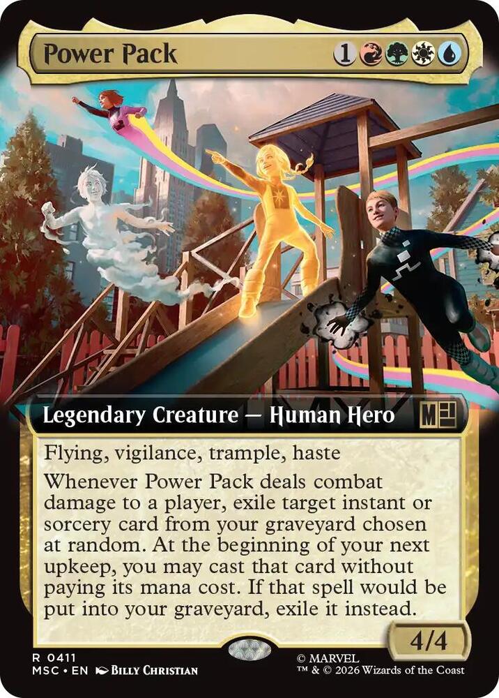 Power Pack Extended Art 411 (Commander: Marvel Super Heroes)  - Extended Art | Good Games Morley