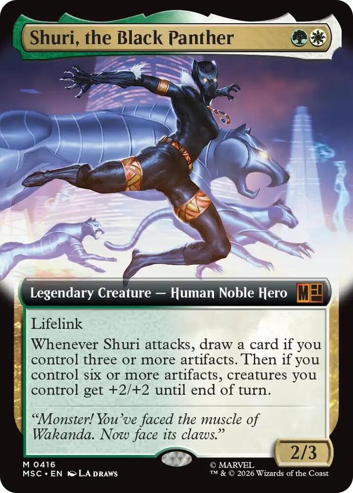 Shuri the Black Panther Extended Art 416 (Commander: Marvel Super Heroes)  - Extended Art | Good Games Morley