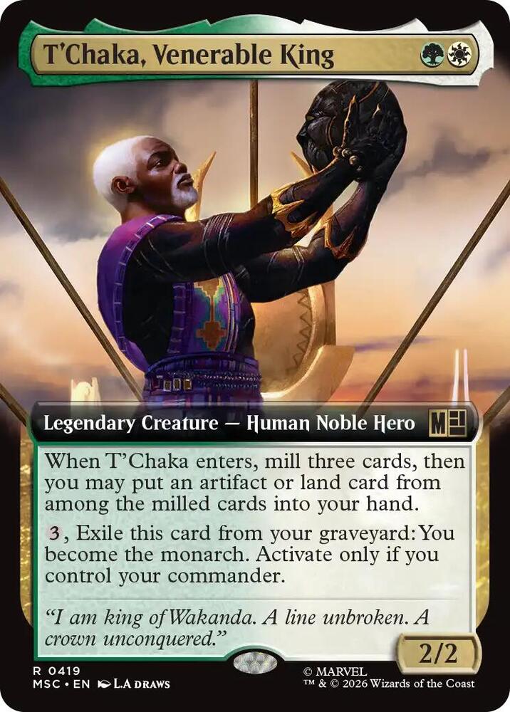 TChaka Venerable King Extended Art 419 (Commander: Marvel Super Heroes)  - Extended Art | Good Games Morley