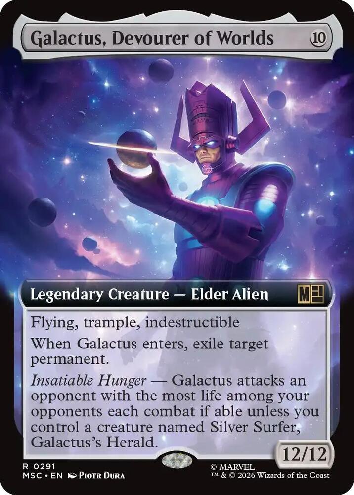 Galactus Devourer of Worlds Extended Art 291 (Commander: Marvel Super Heroes)  - Extended Art | Good Games Morley