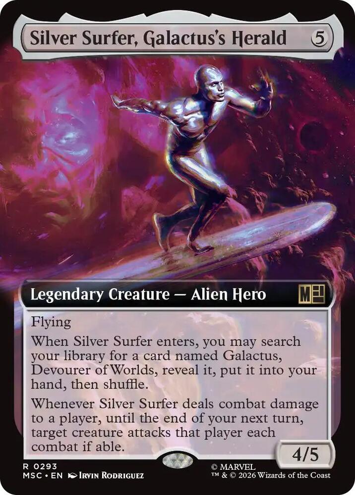 Silver Surfer Galactuss Herald Extended Art 293 (Commander: Marvel Super Heroes)  - Extended Art | Good Games Morley