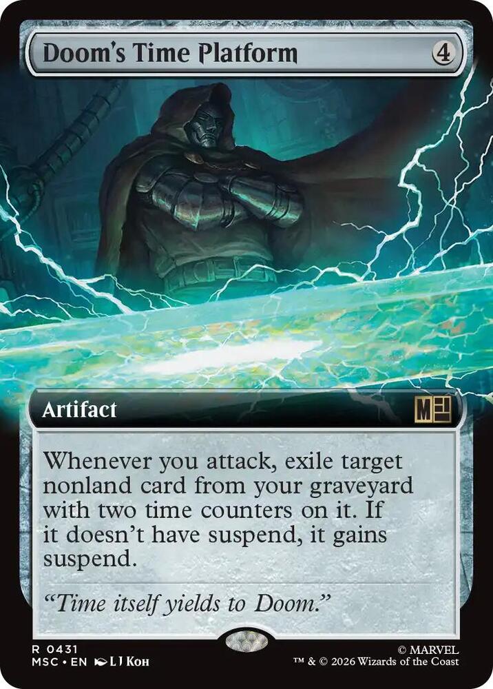 Dooms Time Platform Extended Art 431 (Commander: Marvel Super Heroes)  - Extended Art | Good Games Morley