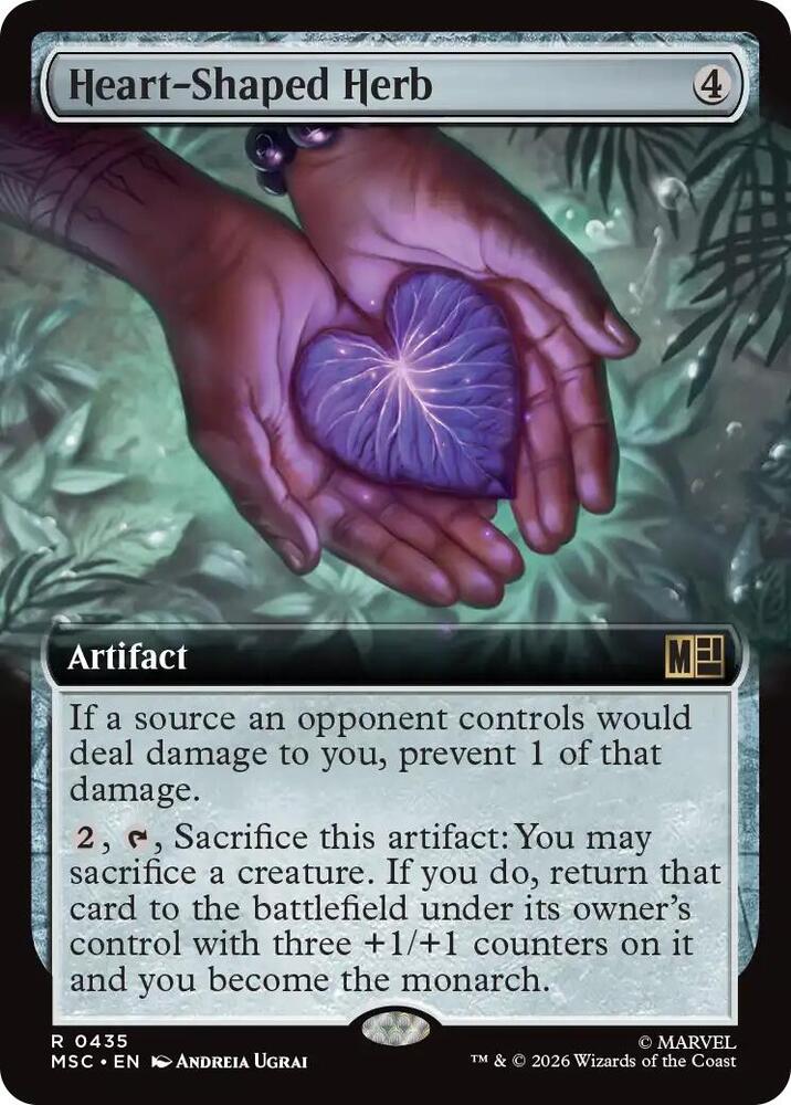 Heart Shaped Herb Extended Art 435 (Commander: Marvel Super Heroes)  - Extended Art | Good Games Morley