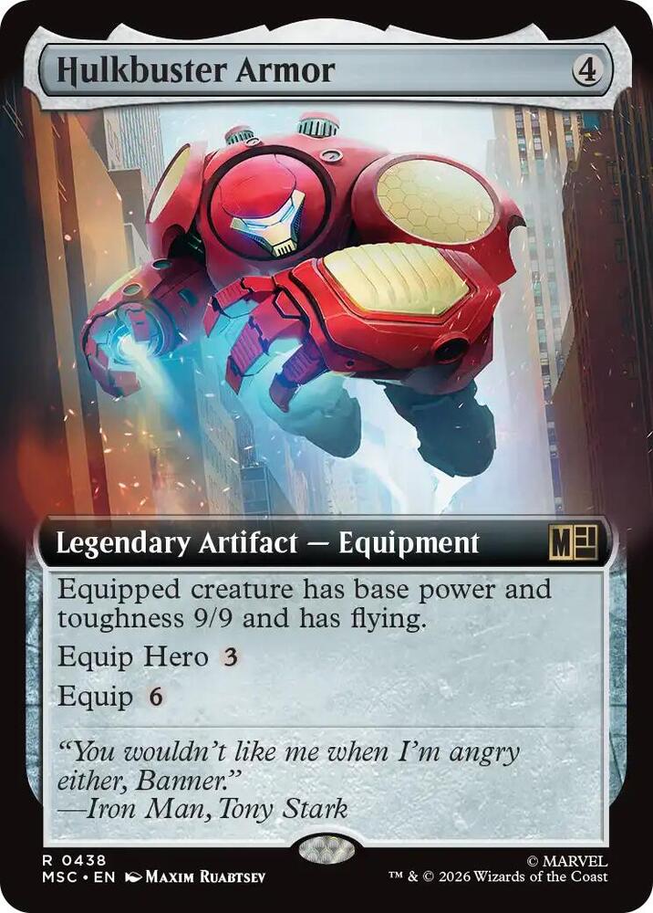 Hulkbuster Armor Extended Art 438 (Commander: Marvel Super Heroes)  - Extended Art | Good Games Morley