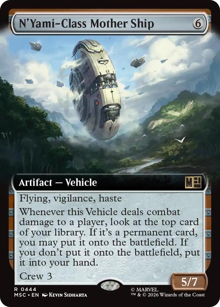 NYami Class Mother Ship Extended Art 444 (Commander: Marvel Super Heroes)  - Extended Art | Good Games Morley