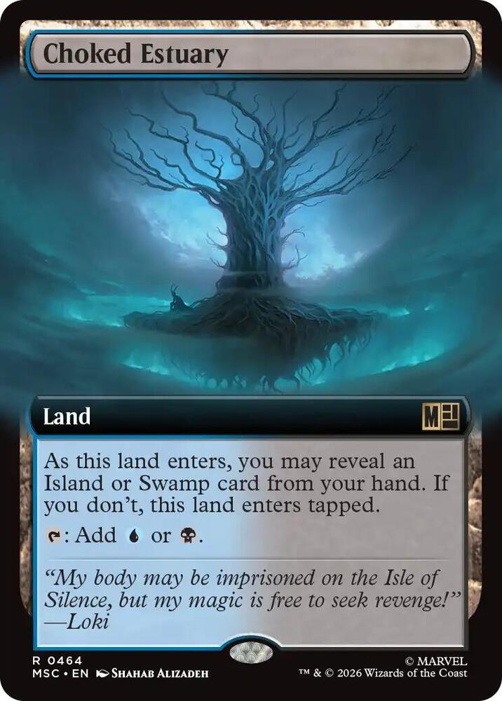 Choked Estuary Extended Art 464 (Commander: Marvel Super Heroes)  - Extended Art | Good Games Morley