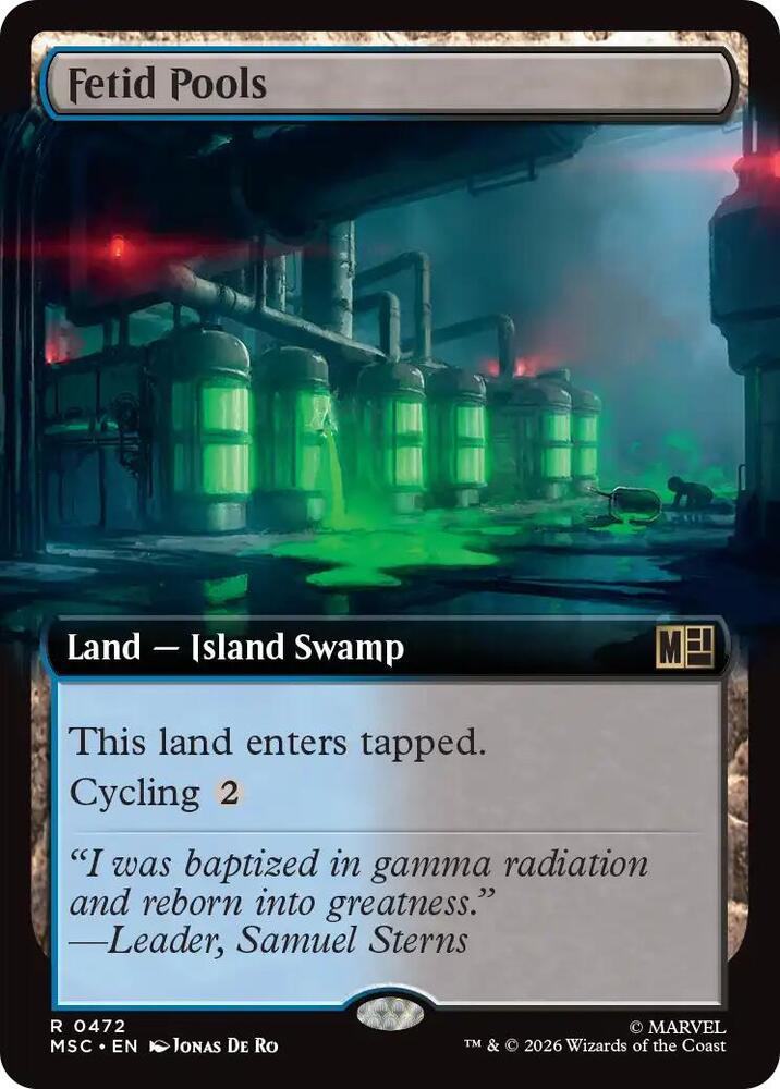 Fetid Pools Extended Art 472 (Commander: Marvel Super Heroes)  - Extended Art | Good Games Morley
