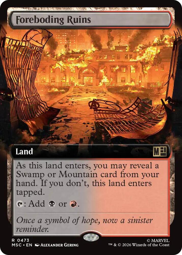 Foreboding Ruins Extended Art 473 (Commander: Marvel Super Heroes)  - Extended Art | Good Games Morley