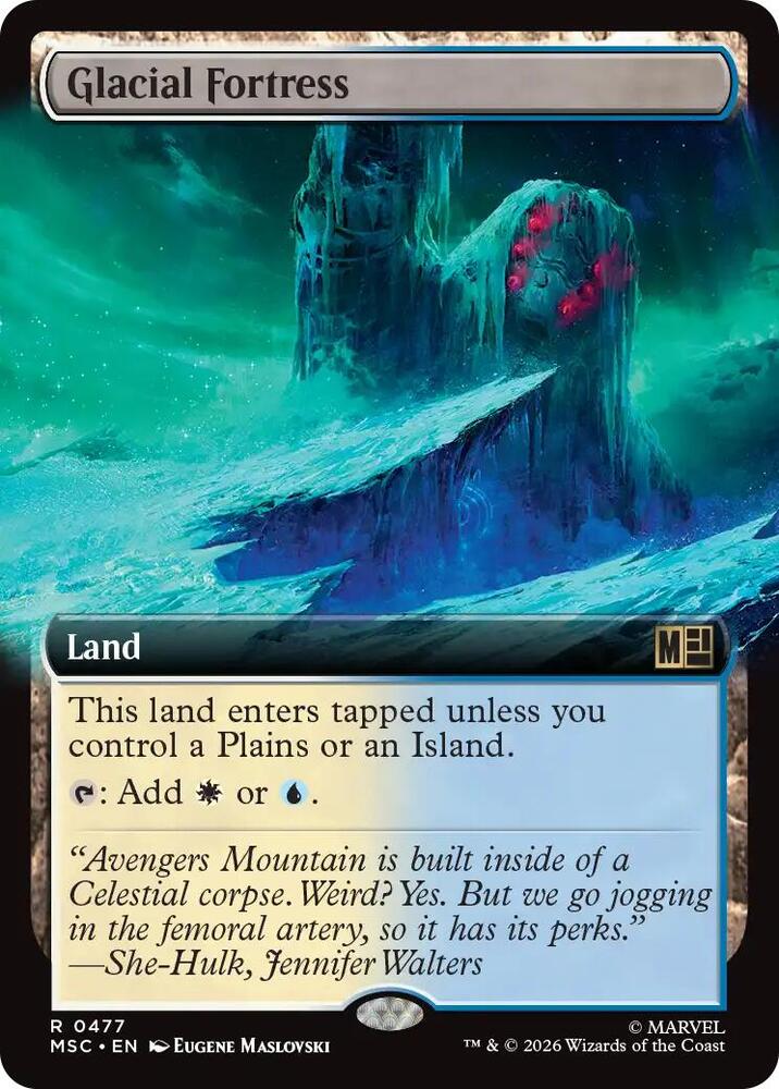 Glacial Fortress Extended Art 477 (Commander: Marvel Super Heroes)  - Extended Art | Good Games Morley