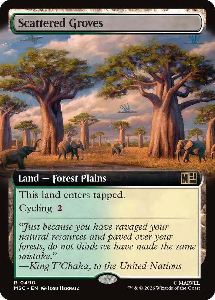 Scattered Groves Extended Art 490 (Commander: Marvel Super Heroes)  - Extended Art | Good Games Morley