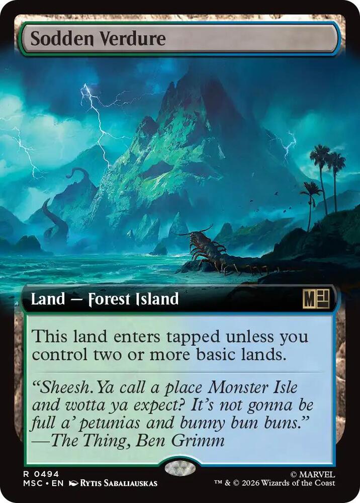 Sodden Verdure 494 (Commander: Marvel Super Heroes)  - Extended Art | Good Games Morley