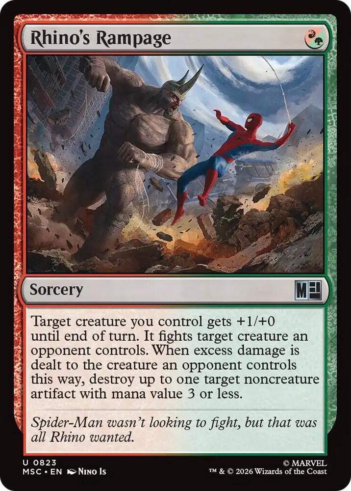 Rhino's Rampage 823 (Commander: Marvel Super Heroes)  - Foil | Good Games Morley