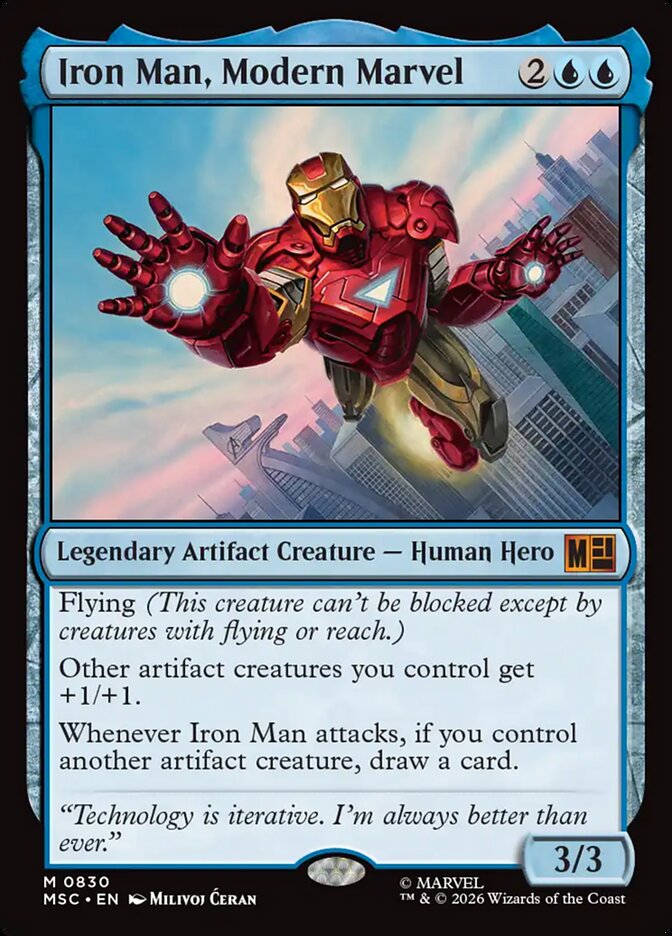 Iron Man, Modern Marvel 830 (Commander: Marvel Super Heroes)  - Foil | Good Games Morley
