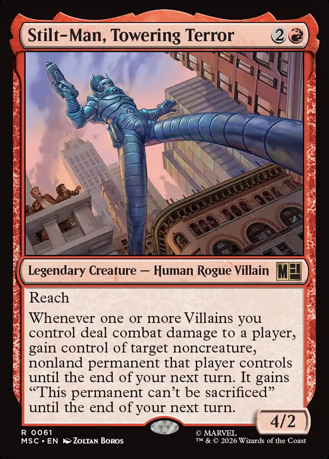 Stilt-Man, Towering Terror 61 (Commander: Marvel Super Heroes)  - Surge Foil | Good Games Morley