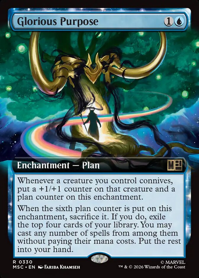 Glorious Purpose Extended Art 330 (Commander: Marvel Super Heroes)  - Extended Art | Good Games Morley