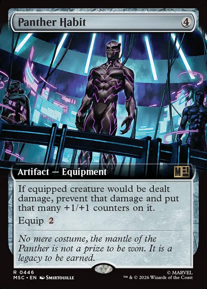 Panther Habit Extended Art 446 (Commander: Marvel Super Heroes)  - Extended Art | Good Games Morley