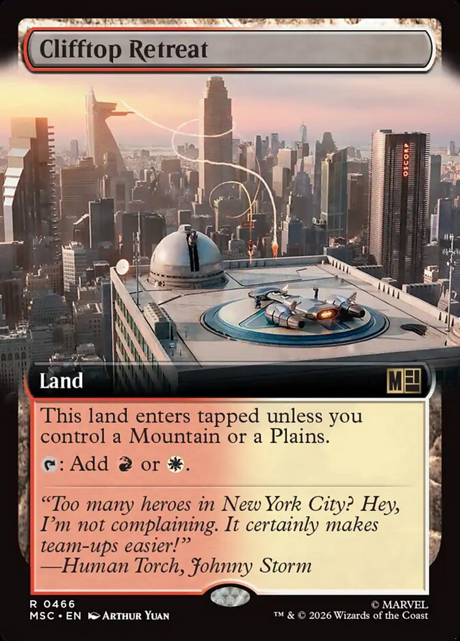 Clifftop Retreat 466 (Commander: Marvel Super Heroes)  - Extended Art | Good Games Morley