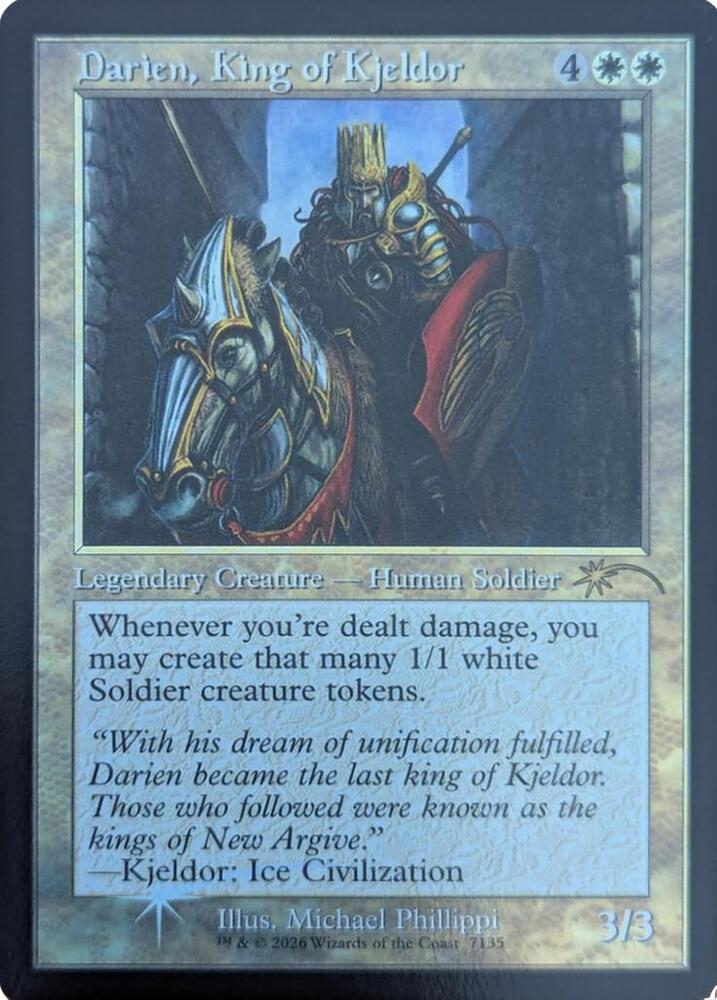 Darien King of Kjeldor Retro Frame 7135 (Secret Lair Drop Series)  - Foil | Good Games Morley