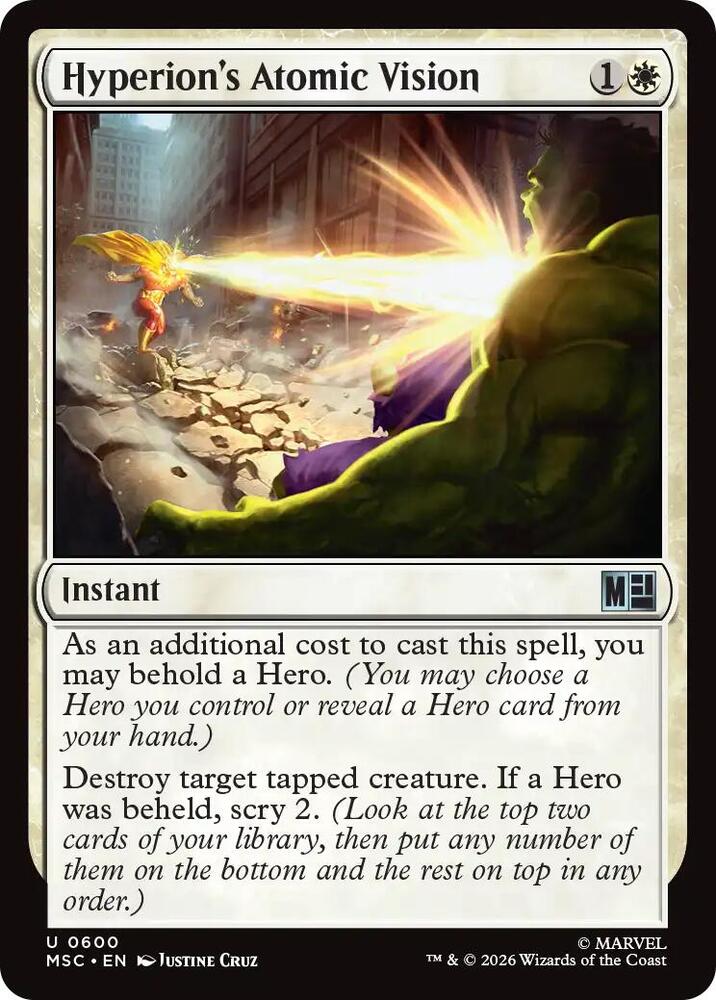 Hyperion's Atomic Vision 600 (Commander: Marvel Super Heroes)  - Foil | Good Games Morley