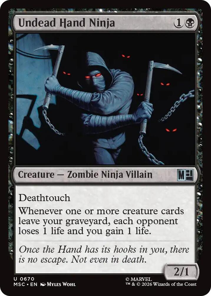 Undead Hand Ninja 670 (Commander: Marvel Super Heroes)  | Good Games Morley