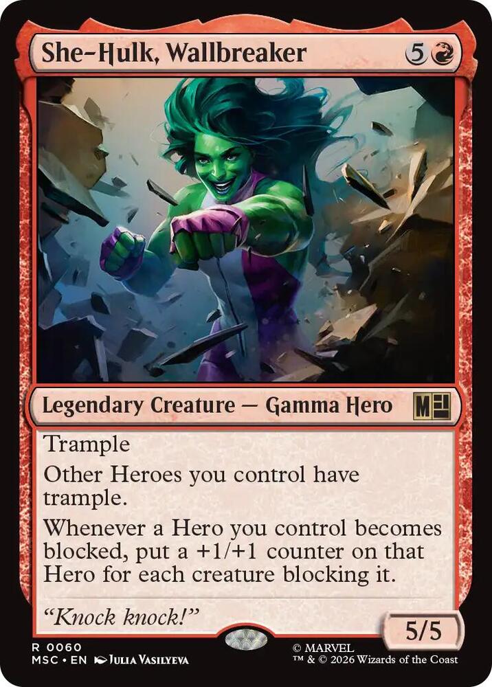 She Hulk Wallbreaker Surge Foil 60 (Commander: Marvel Super Heroes)  - Foil | Good Games Morley