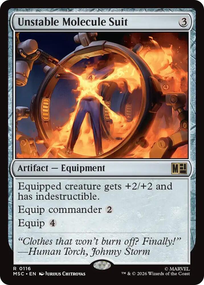 Unstable Molecule Suit 116 (Commander: Marvel Super Heroes)  - Surge Foil | Good Games Morley
