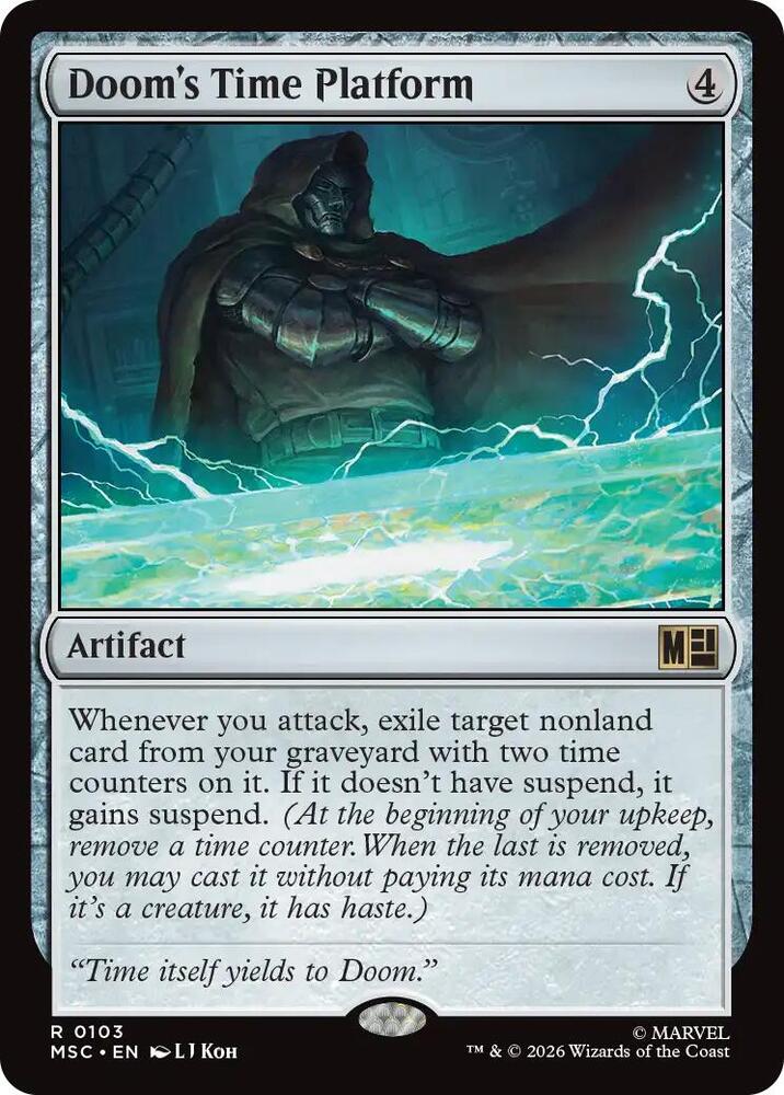 Dooms Time Platform Surge Foil 103 (Commander: Marvel Super Heroes)  - Foil | Good Games Morley