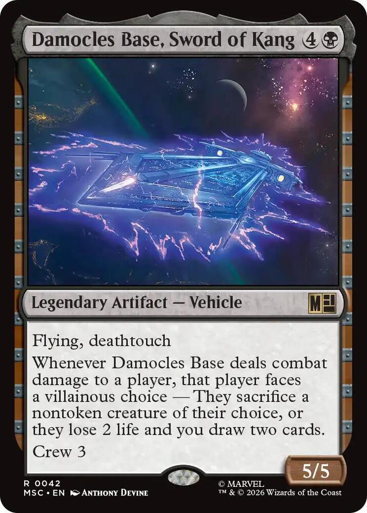 Damocles Base Sword of Kang Surge Foil 42 (Commander: Marvel Super Heroes)  - Foil | Good Games Morley
