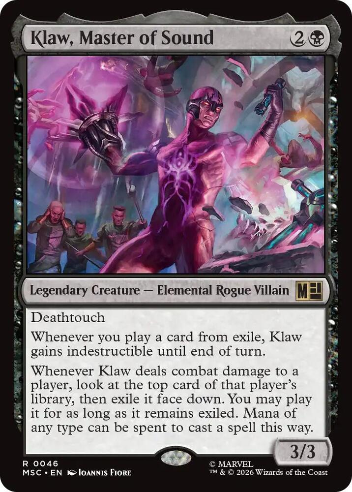 Klaw Master of Sound Surge Foil 46 (Commander: Marvel Super Heroes)  - Foil | Good Games Morley