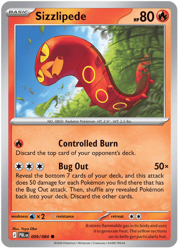 Sizzlipede 009/084 (ME05: Pitch Black)  - Reverse Holofoil | Good Games Morley
