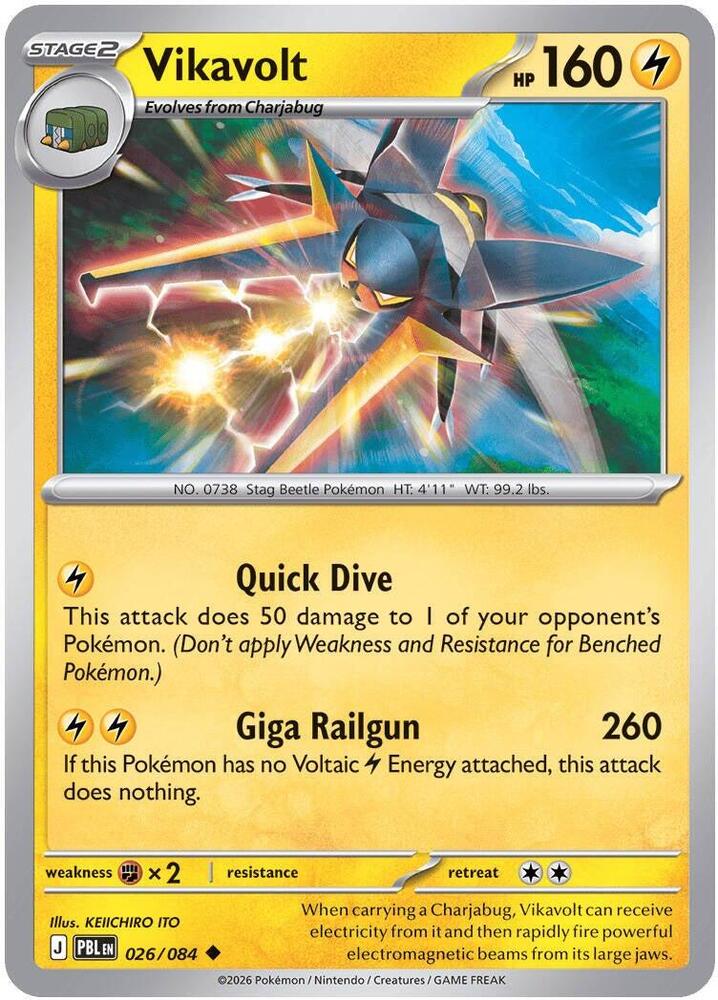 Vikavolt 026/084 (ME05: Pitch Black)  - Reverse Holofoil | Good Games Morley