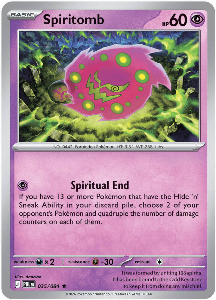Spiritomb 035/084 (ME05: Pitch Black)  - Holofoil | Good Games Morley
