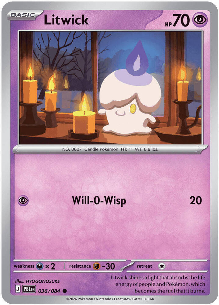 Litwick 036/084 (ME05: Pitch Black)  - Reverse Holofoil | Good Games Morley