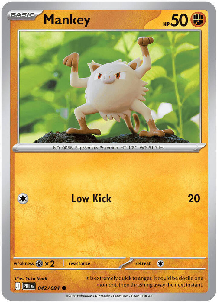 Mankey 042/084 (ME05: Pitch Black)  - Reverse Holofoil | Good Games Morley