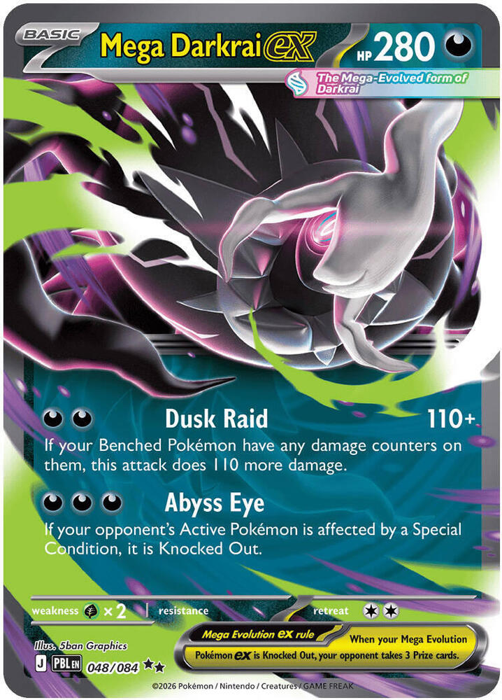 Mega Darkrai ex 048/084 (ME05: Pitch Black)  - Holofoil | Good Games Morley