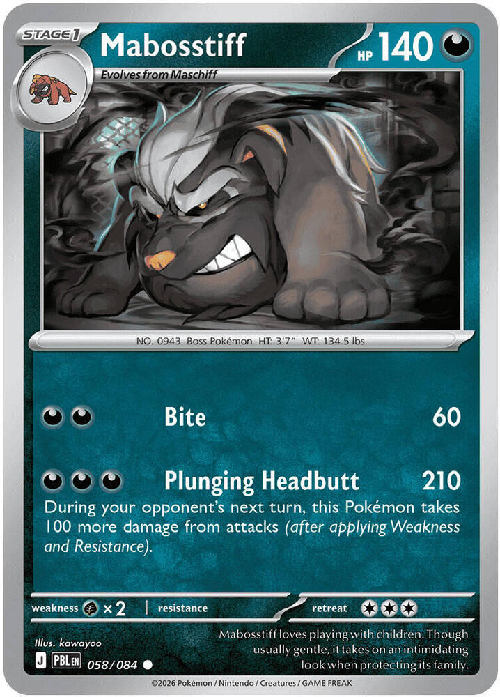 Mabosstiff 058/084 (ME05: Pitch Black)  - Reverse Holofoil | Good Games Morley