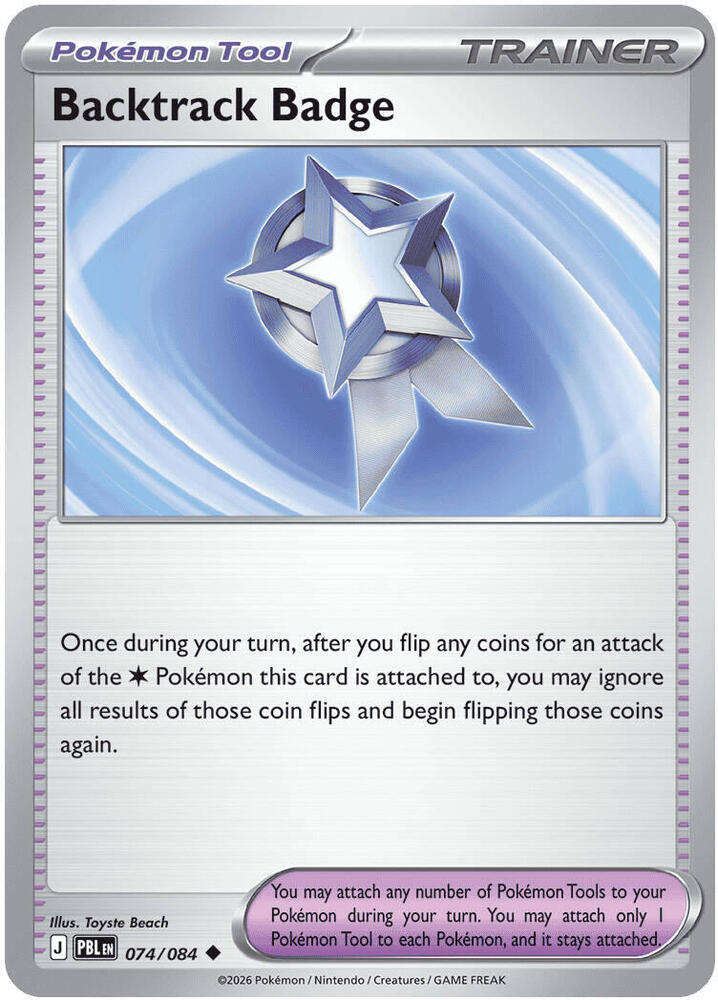 Backtrack Badge 074/084 (ME05: Pitch Black)  - Reverse Holofoil | Good Games Morley