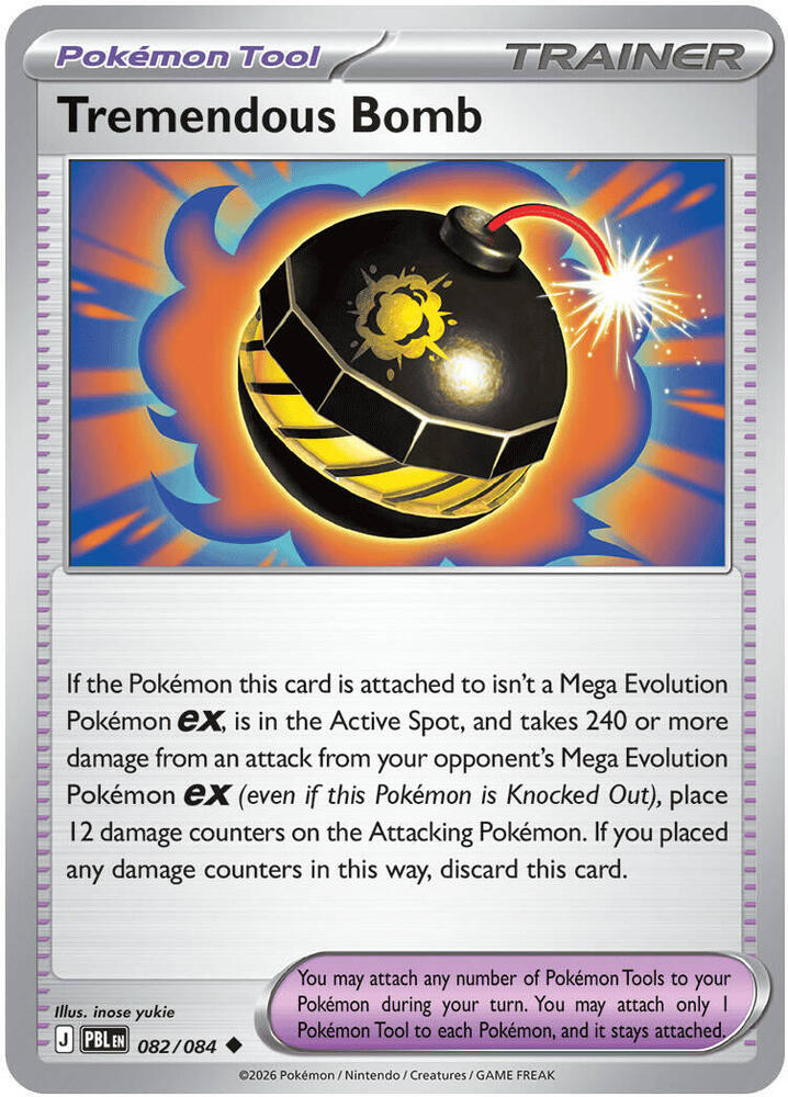 Tremendous Bomb 082/084 (ME05: Pitch Black)  - Reverse Holofoil | Good Games Morley