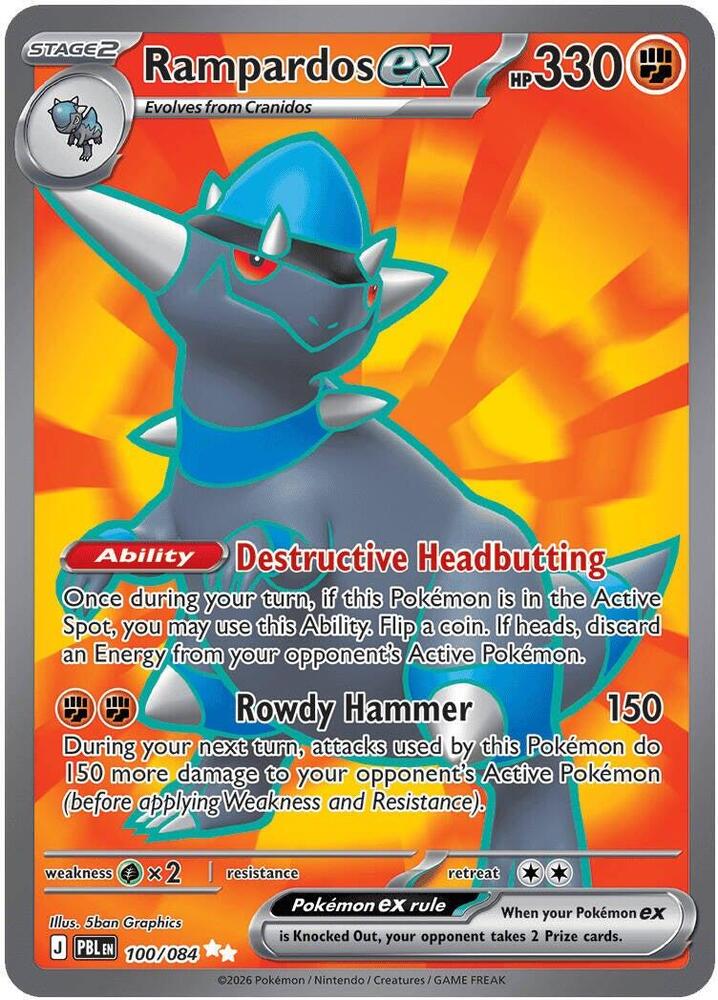Rampardos ex 100/084 (ME05: Pitch Black)  - Holofoil | Good Games Morley