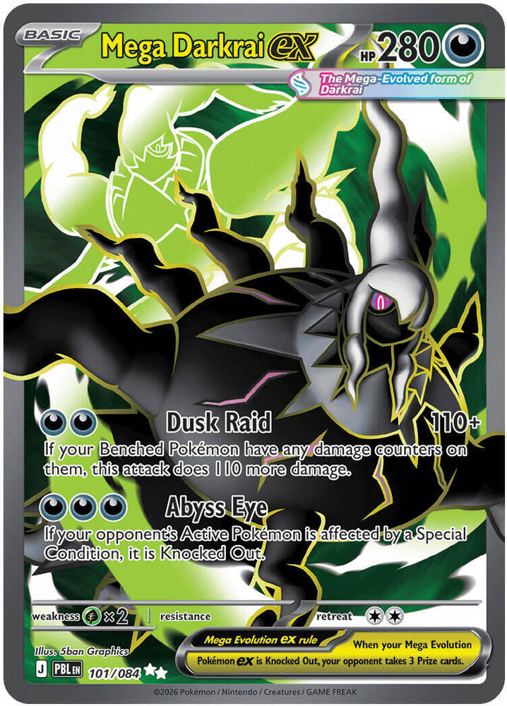 Mega Darkrai ex 101/084 (ME05: Pitch Black)  - Holofoil | Good Games Morley