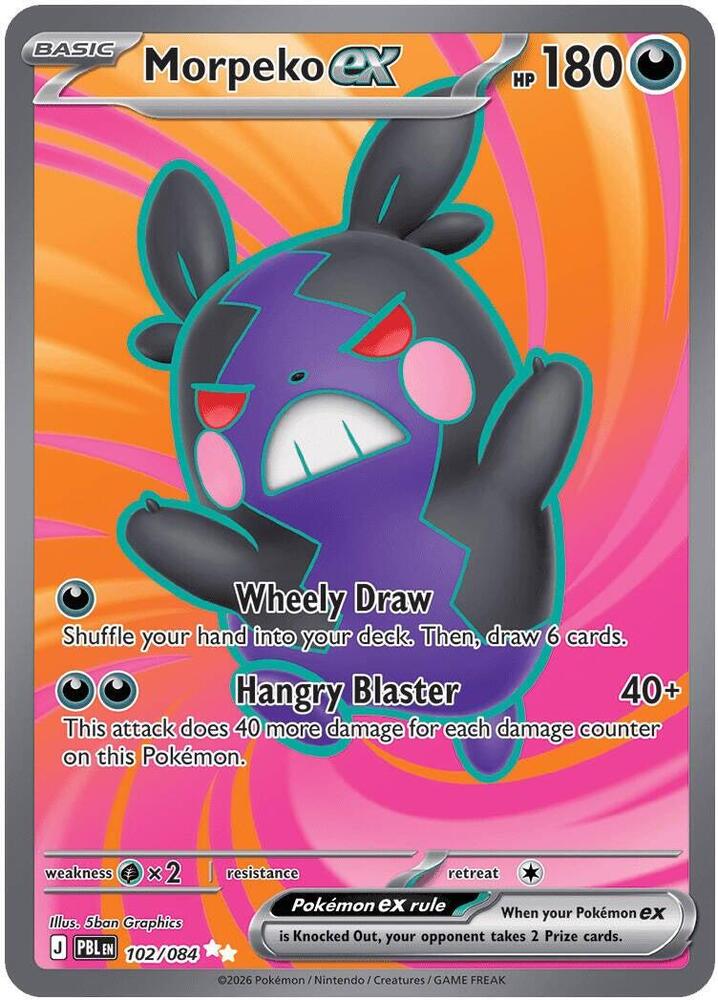 Morpeko ex 102/084 (ME05: Pitch Black)  - Holofoil | Good Games Morley