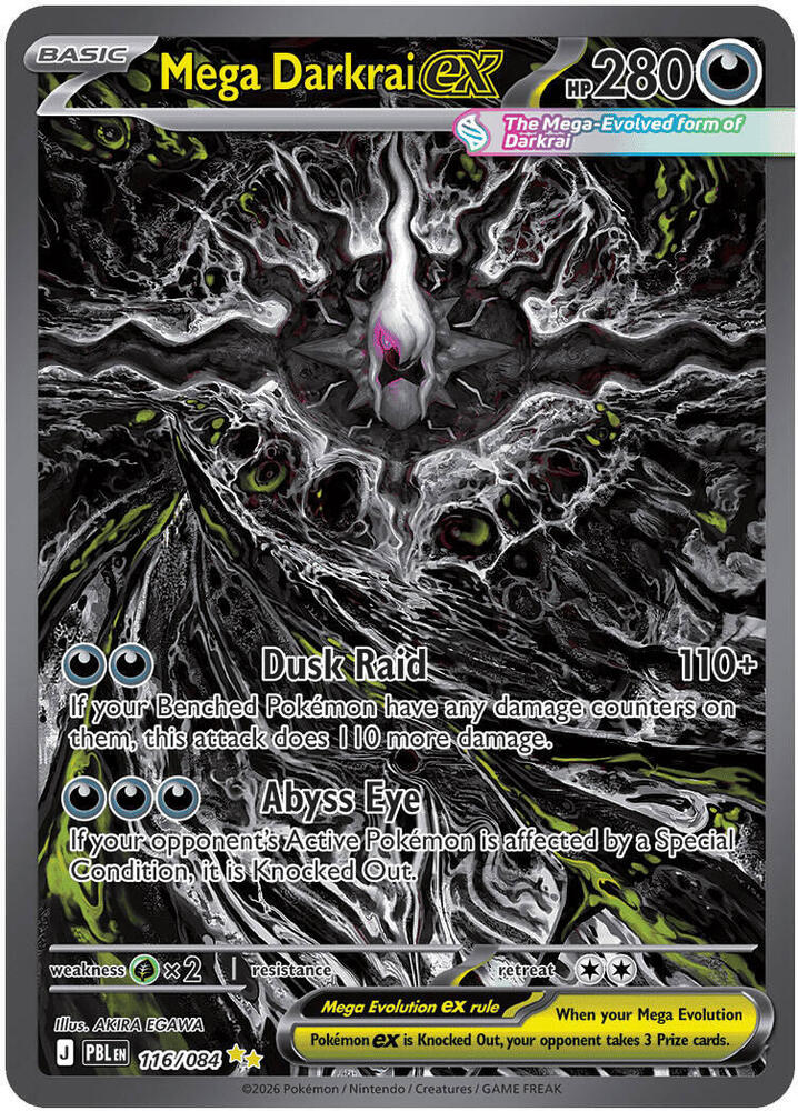 Mega Darkrai ex 116/084 (ME05: Pitch Black)  - Holofoil | Good Games Morley