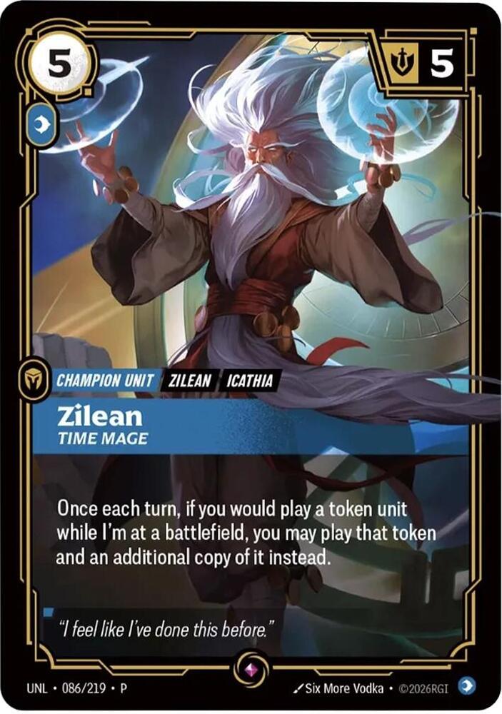 Zilean Time Mage 086/219 (Riftbound Organized Play Promotional Cards)  - Foil | Good Games Morley