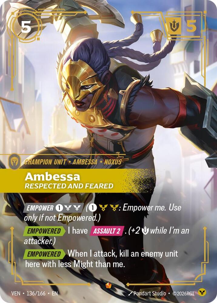 Ambessa - Respected and Feared 136/166 (Vendetta)  - Foil | Good Games Morley