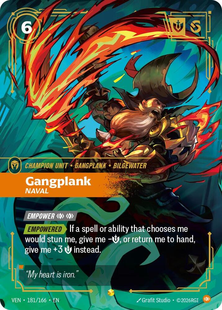 Gangplank - Naval 181/166 (Vendetta)  - Foil | Good Games Morley