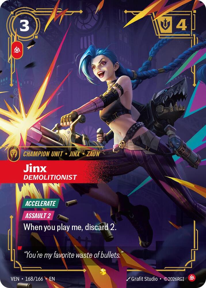 Jinx - Demolitionist 168/166 (Vendetta)  - Foil | Good Games Morley