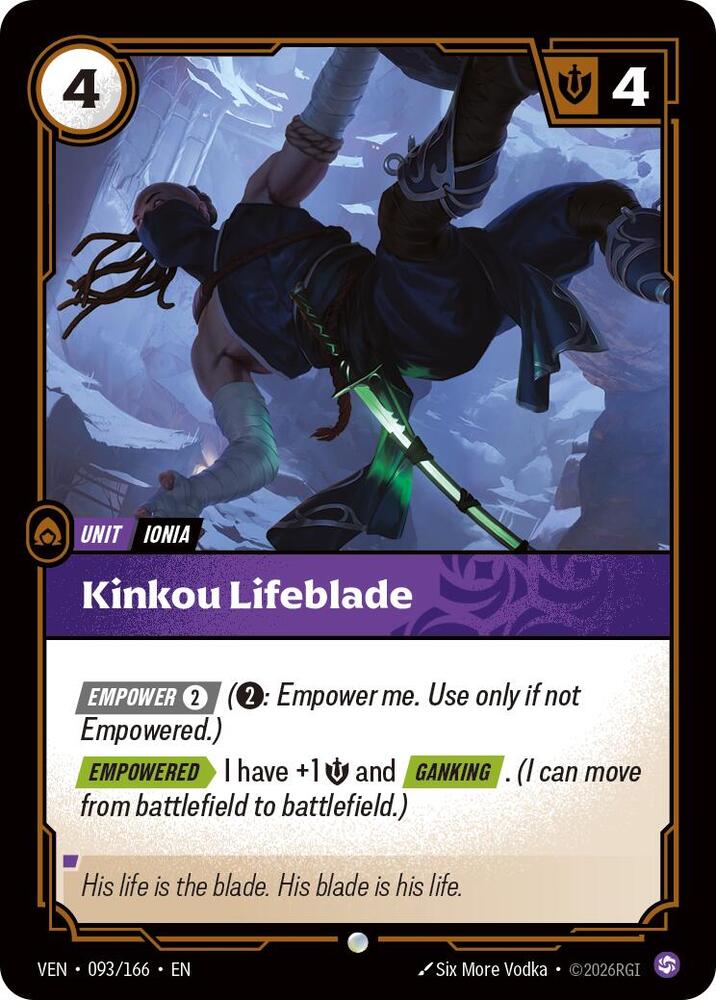 Kinkou Lifeblade 093/166 (Vendetta)  - Foil | Good Games Morley