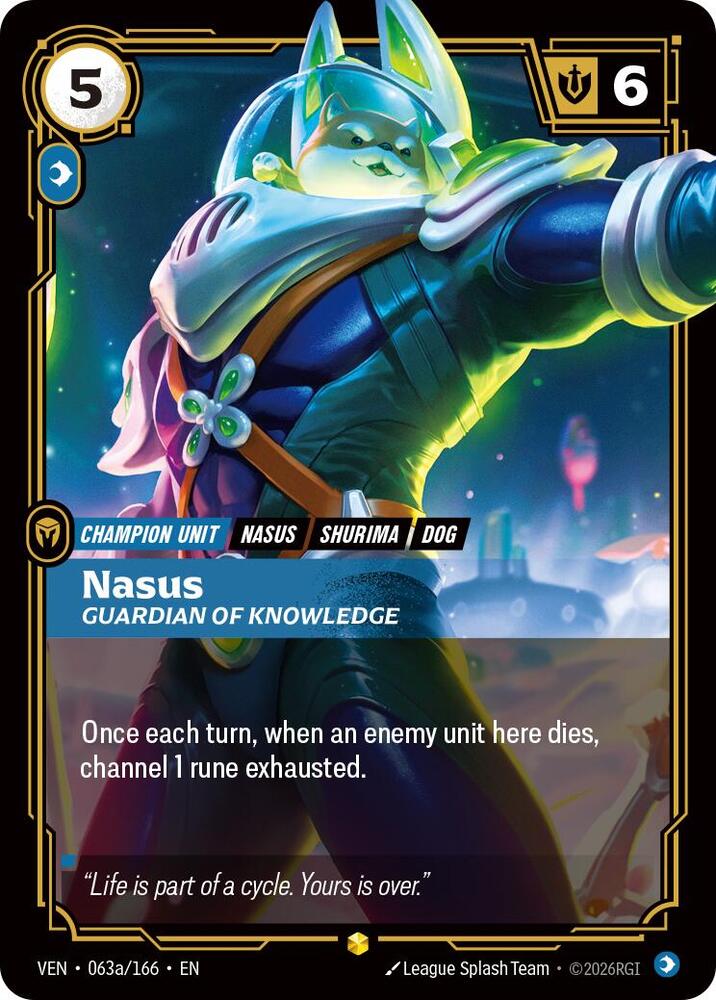 Nasus - Guardian of Knowledge 063a/166 (Vendetta)  - Foil | Good Games Morley